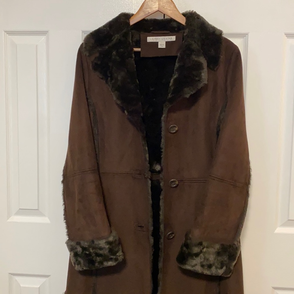 Larry Levine Microsuede Coat